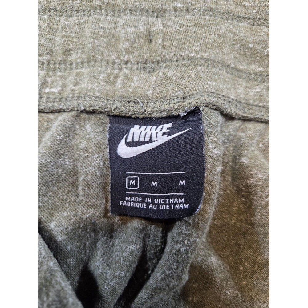 Nike Gym Vintage Joggers Womens Medium Olive Green Script Logo Sweatpants - Picture 3 of 4
